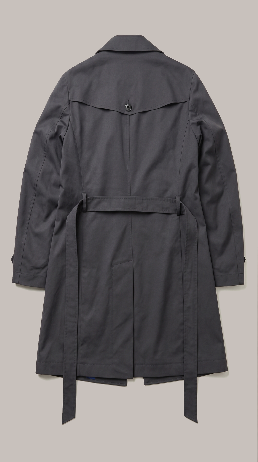 Trench Sartoriale Cotone Lyocell Nero — PRE-ORDER – back view – Philip Zepter