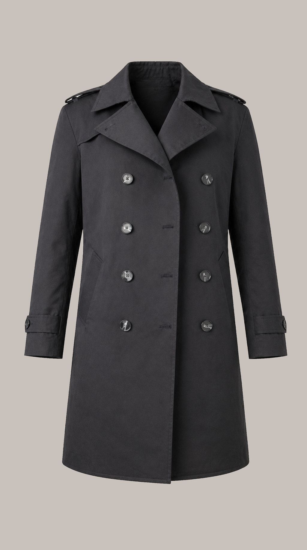 Trench Sartoriale Cotone Lyocell Nero — PRE-ORDER – color variant view – Philip Zepter