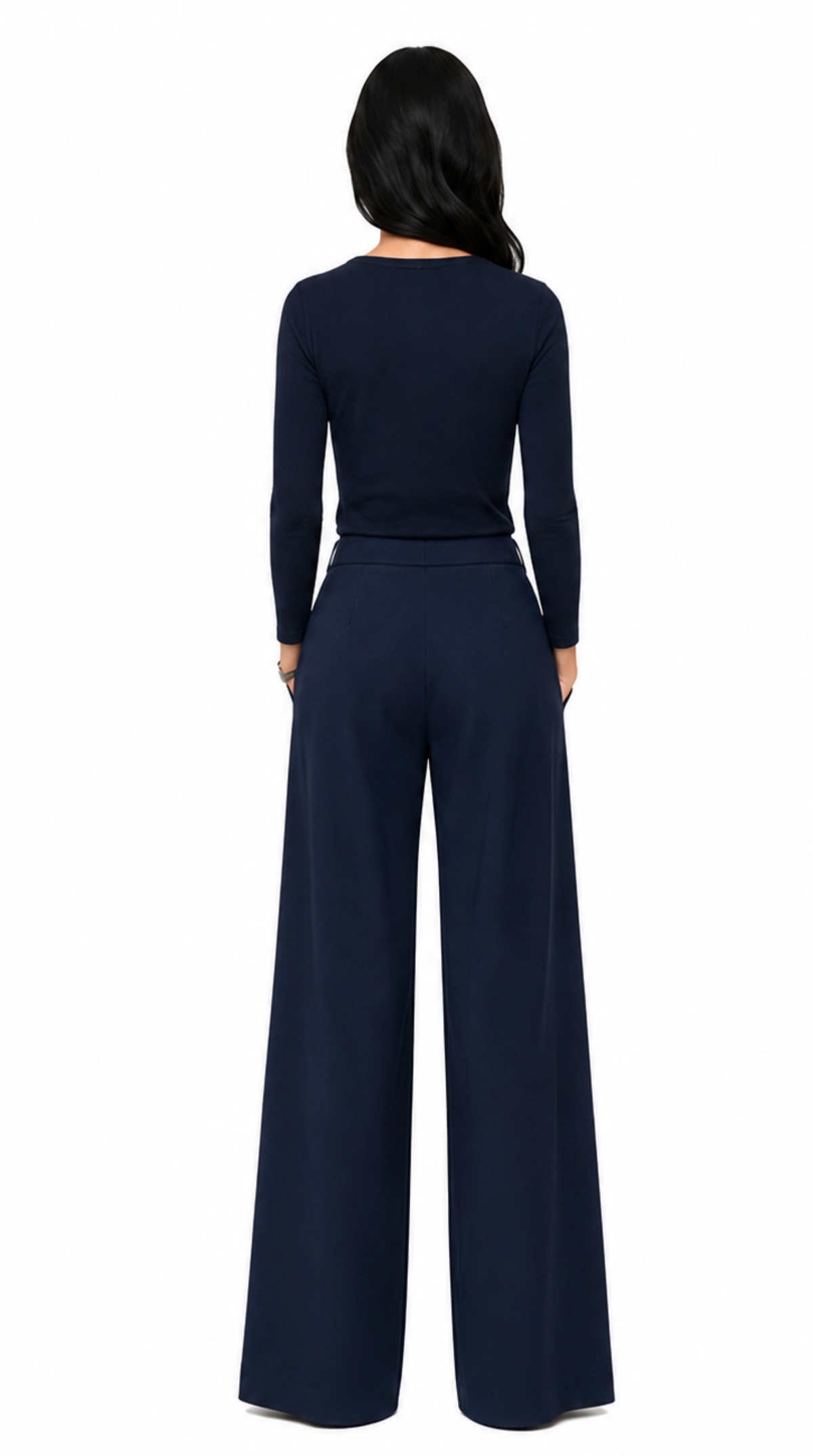 Wrap-Front Palazzo Trousers NOVAS-NV — PRE-ORDER — PZ039 NOVAS