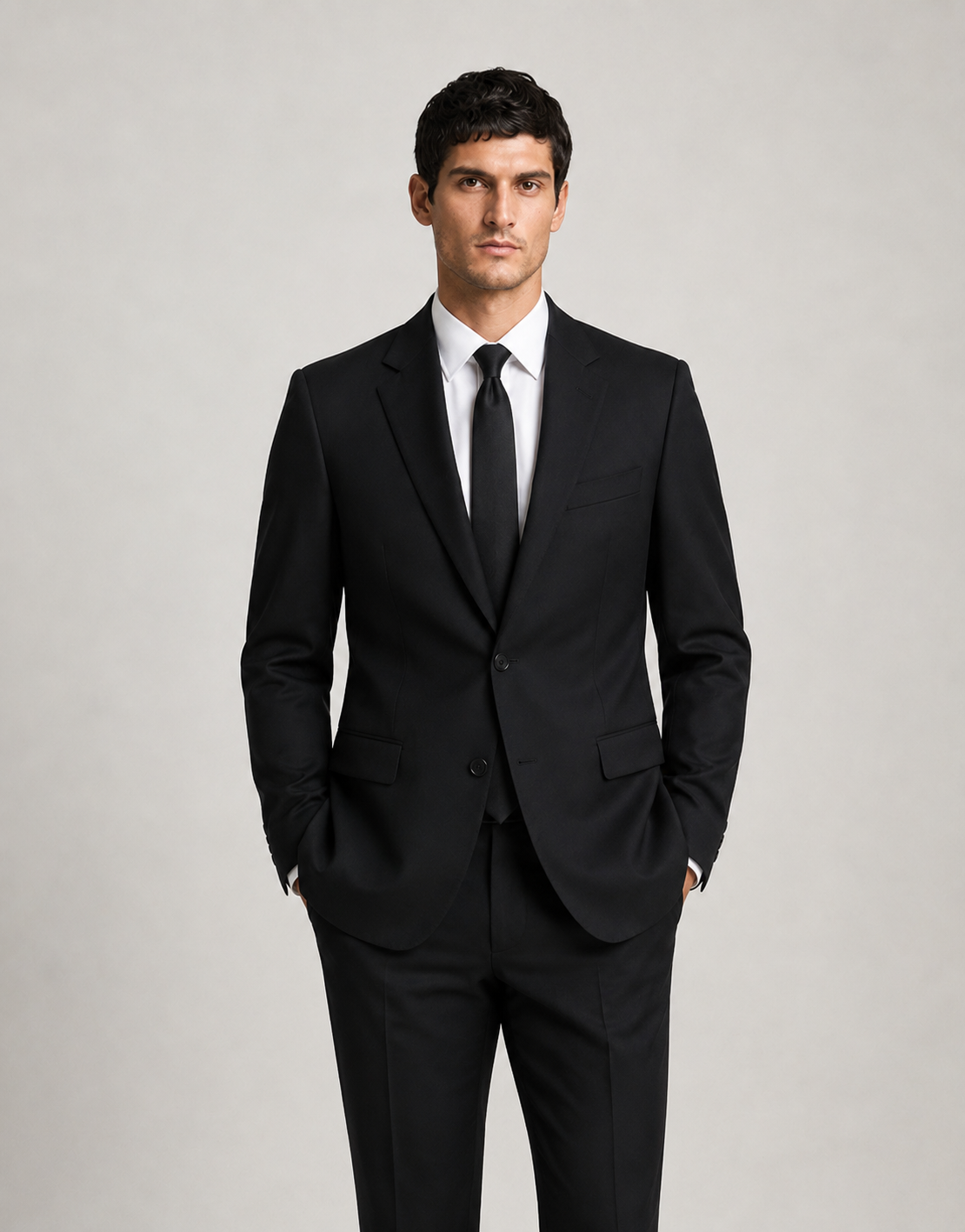 Two-Button Suit PARIDE-BK — PRE-ORDER — PZ077 PARIDE