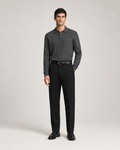 Brushed Silver Buckle Belt-BK — PRE-ORDER — PZ083