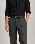 Textured Leather Belt-BK — PRE-ORDER — PZ084