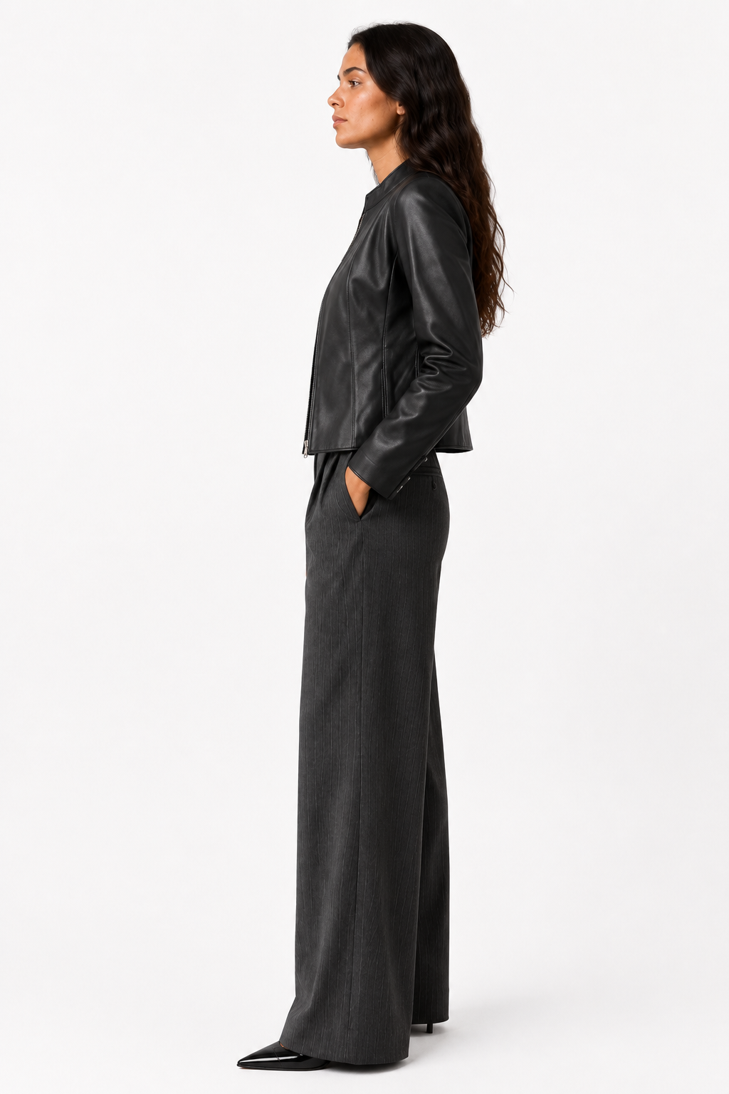 Giacca in Pelle Corta NIOBE-BK — PRE-ORDER — PZ099 NIOBE