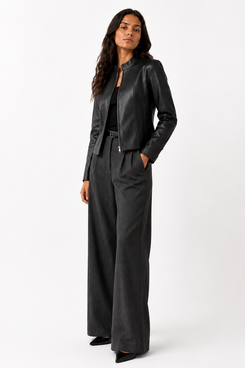 Giacca in Pelle Corta NIOBE-BK — PRE-ORDER — PZ099 NIOBE