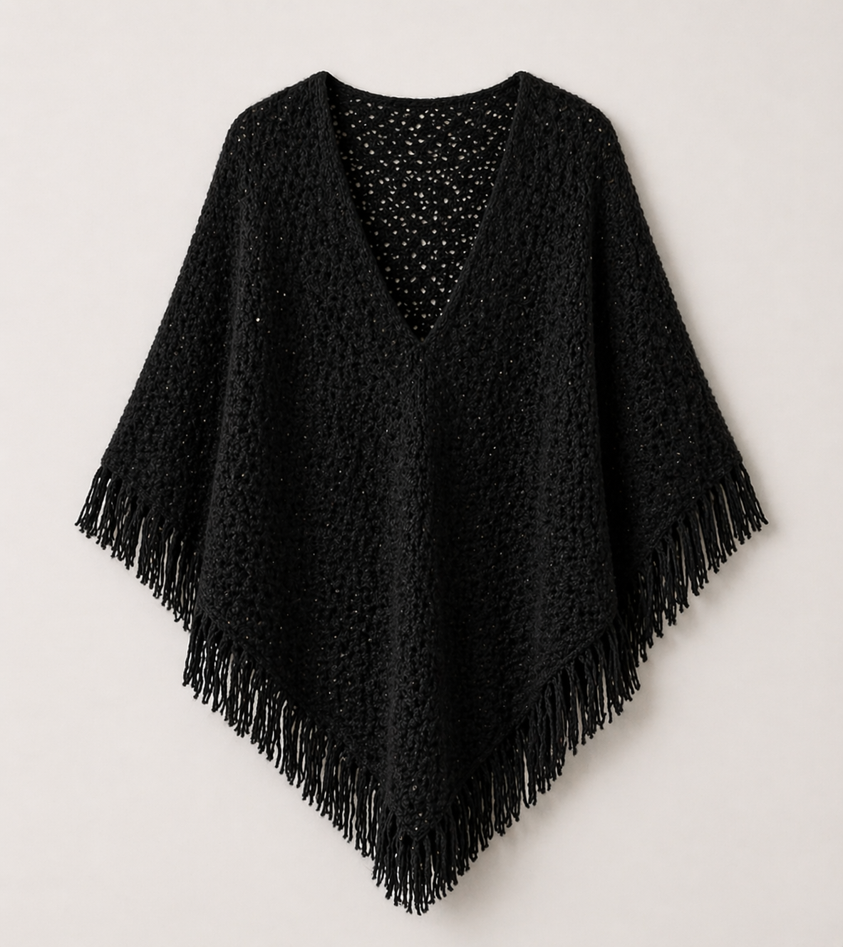 Cape with Fringes — PRE-ORDER – lifestyle look, styled by Philip Zepter