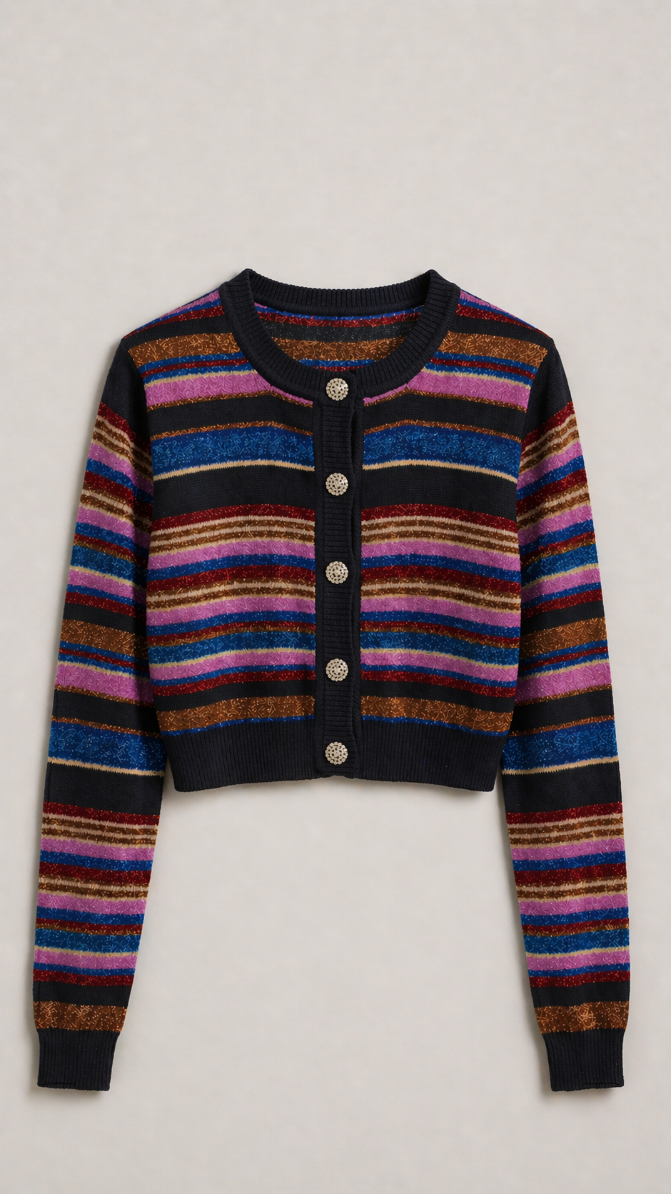 Cardigan Cropped Multicolor — PRE-ORDER – lifestyle look, styled by Philip Zepter