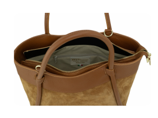 Tote Bag in Pelle e Camoscio - ZS-2540 – interior detail – ZEST by Philip Zepter