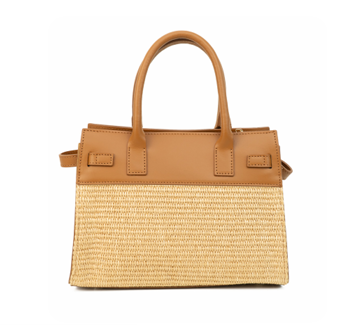 Borsa Luxury in Pelle e Paglia - ZS-2529 – back view – ZEST by Philip Zepter