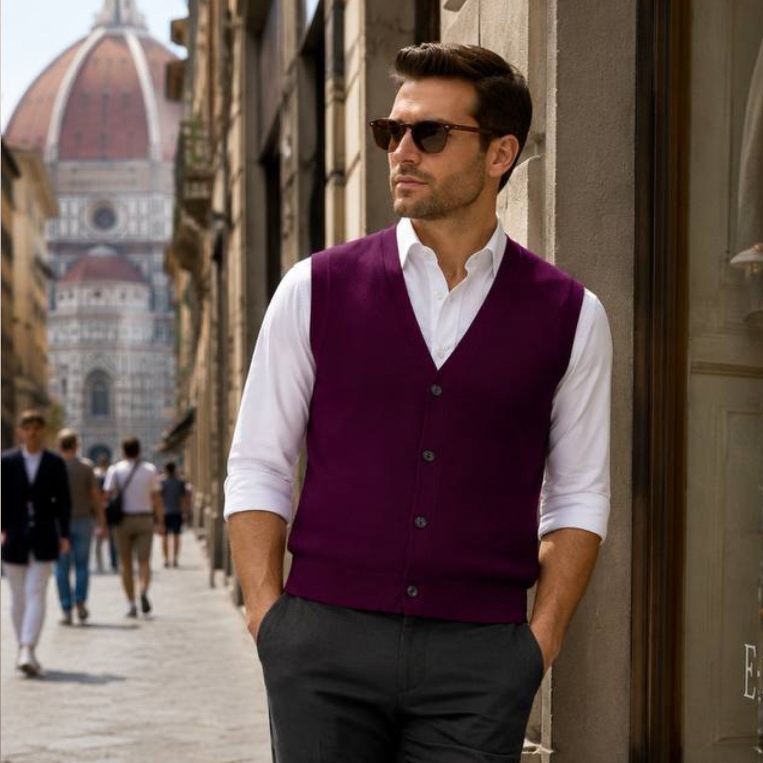 Pure Wool Bicolour Vest AXIS — PRE-ORDER — PZ015 AXIS