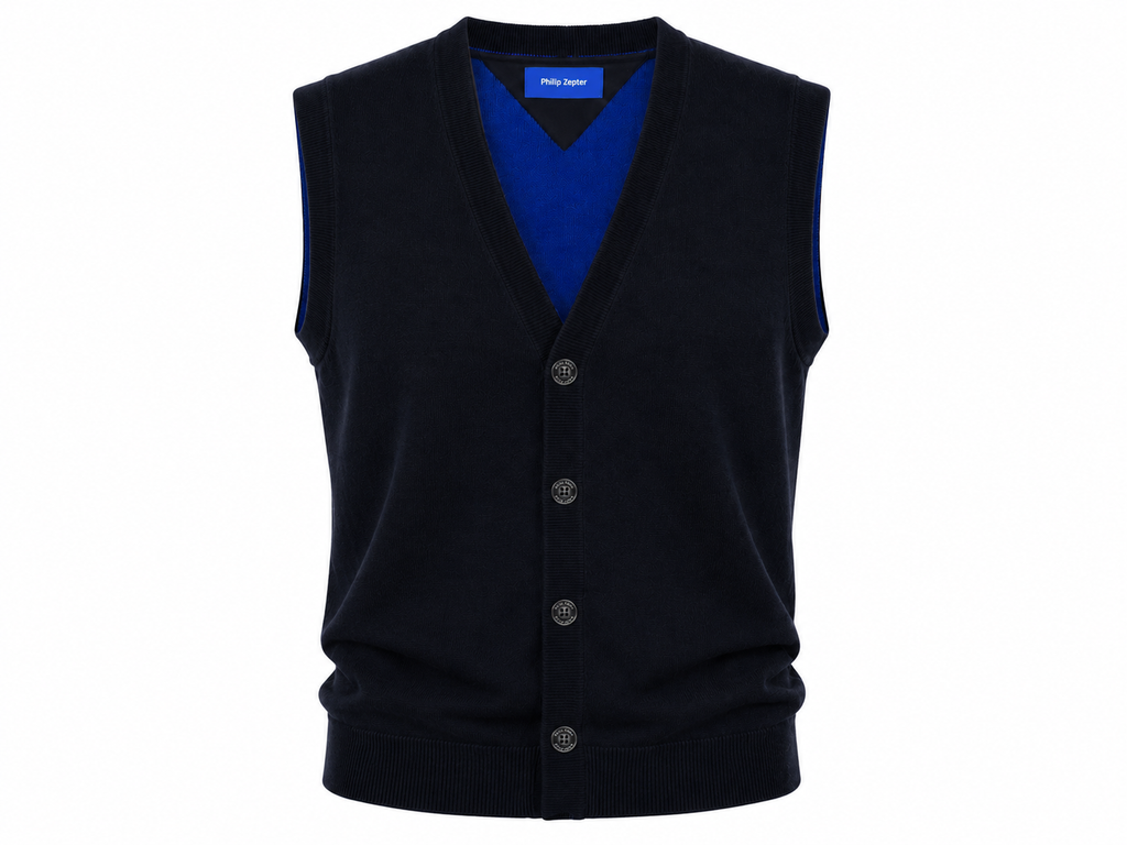Pure Wool Bicolour Vest AXIS — PRE-ORDER — PZ015 AXIS