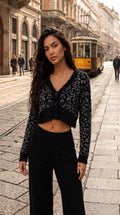 Animalier Merino Cardigan NYX — PRE-ORDER — PZ029 NYX
