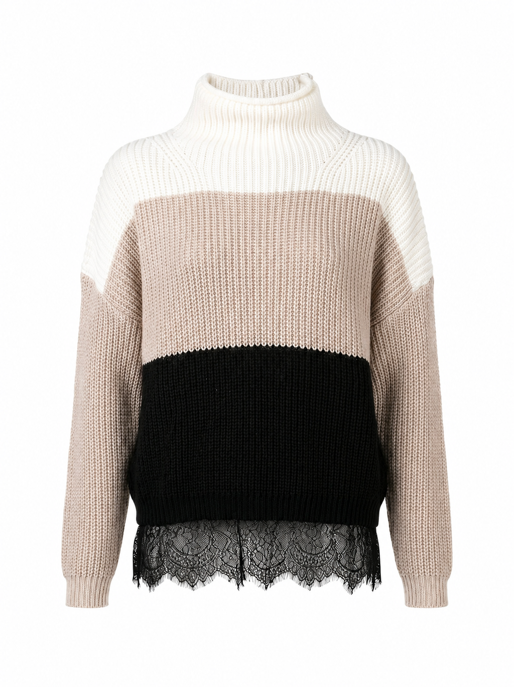 Oversized Lace Detail Merino ECLISSE — PRE-ORDER — PZ034 ECLISSE