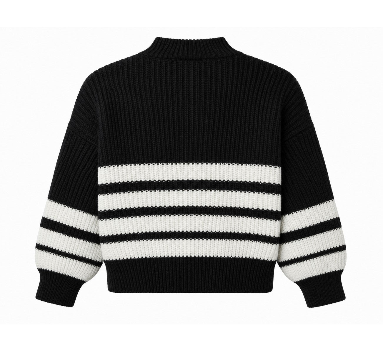 Striped Merino Turtleneck NOIRLINE — PRE-ORDER — PZ035 NOIRLINE