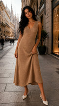 Cashmere & Lamé Wave Long Dress ADELIA — PRE-ORDER — PZ037 ADELIA