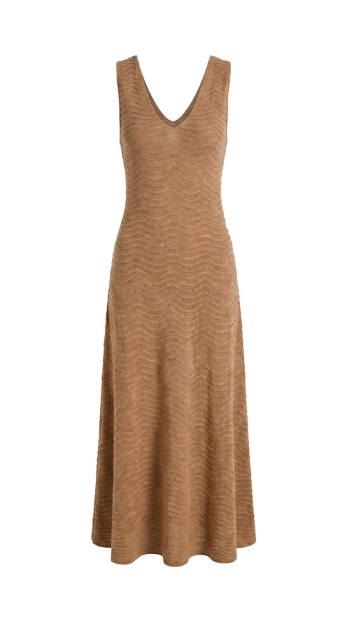 Cashmere & Lamé Wave Long Dress ADELIA — PRE-ORDER — PZ037 ADELIA