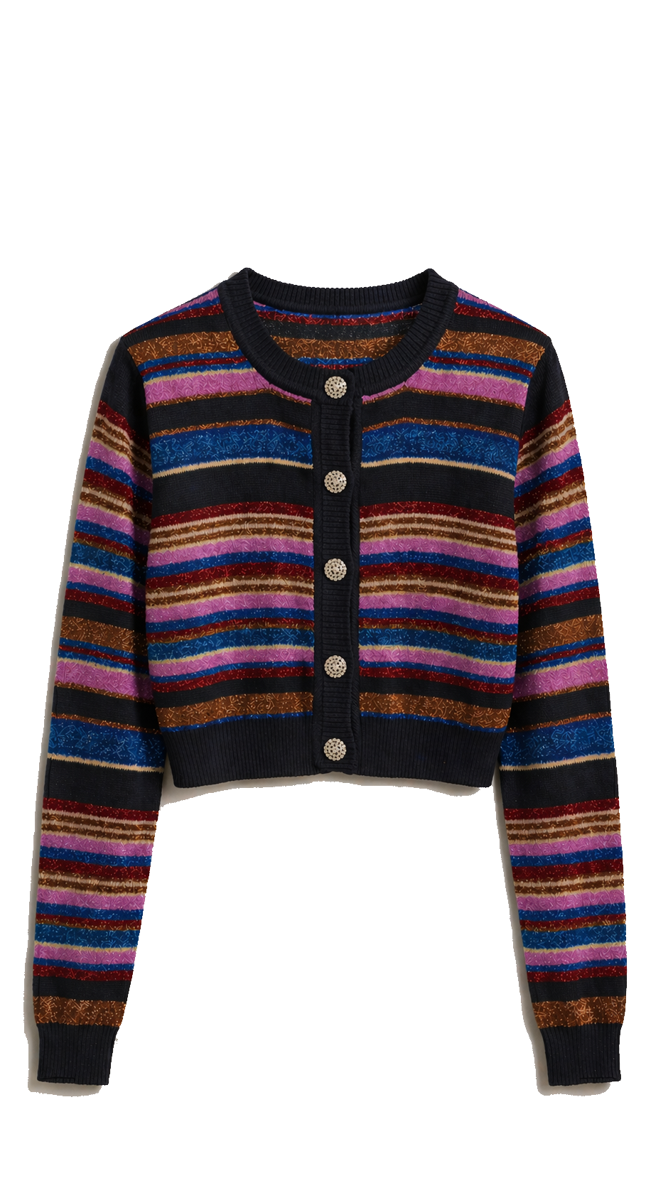 Multicolor Cropped Cardigan ALCYONE — PRE-ORDER — PZ042 ALCYONE