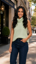 Green Sleeveless Top ESMERALDA — PRE-ORDER — PZ043 ESMERALDA