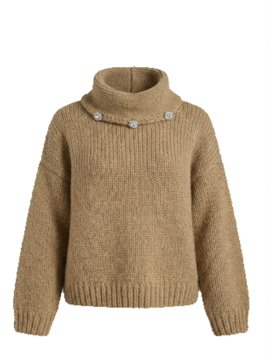 Oversized Brown Button Sweater ASTRID — PRE-ORDER — PZ044 ASTRID