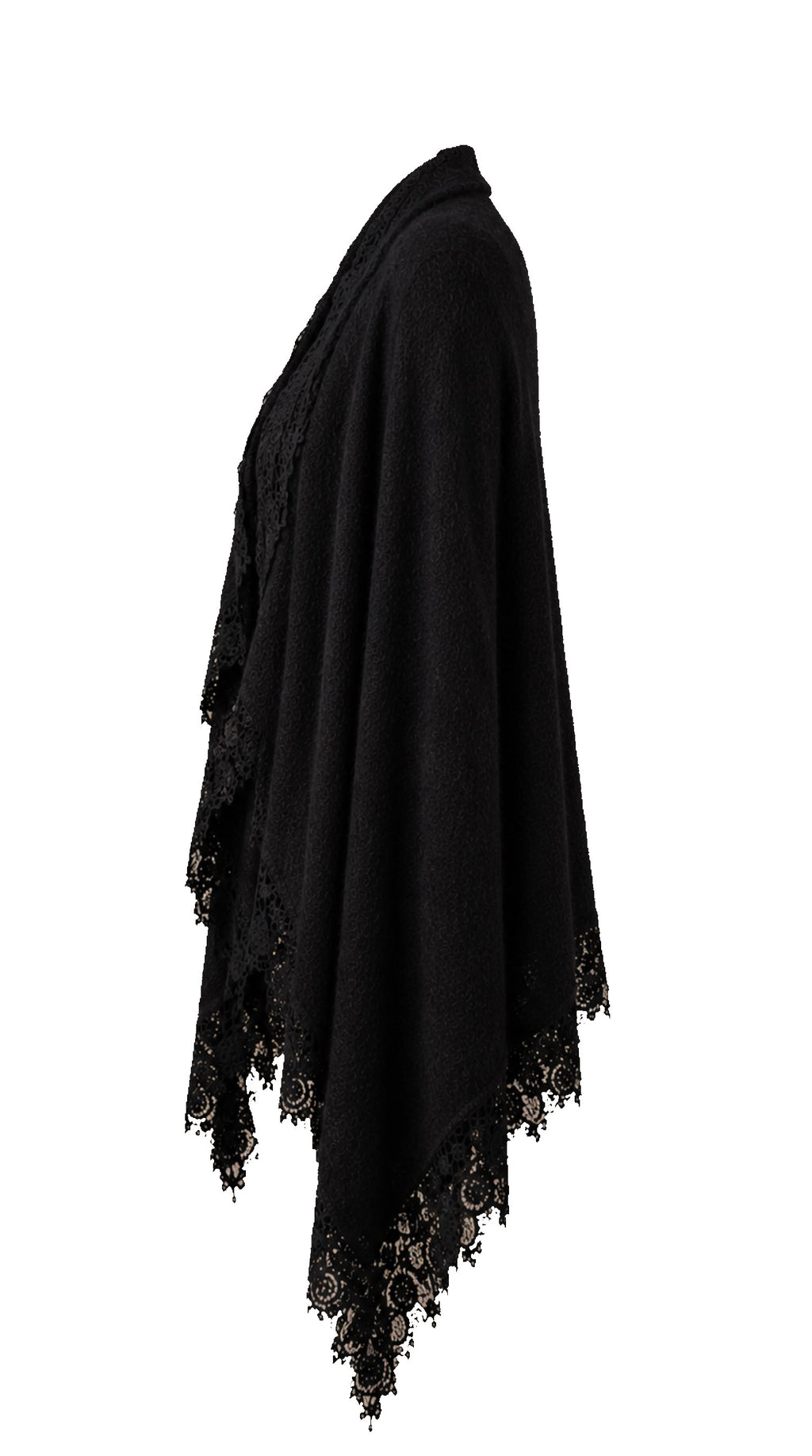 Maxi Baby Alpaca Open Jacket with Lace DIANA — PRE-ORDER — PZ051 DIANA