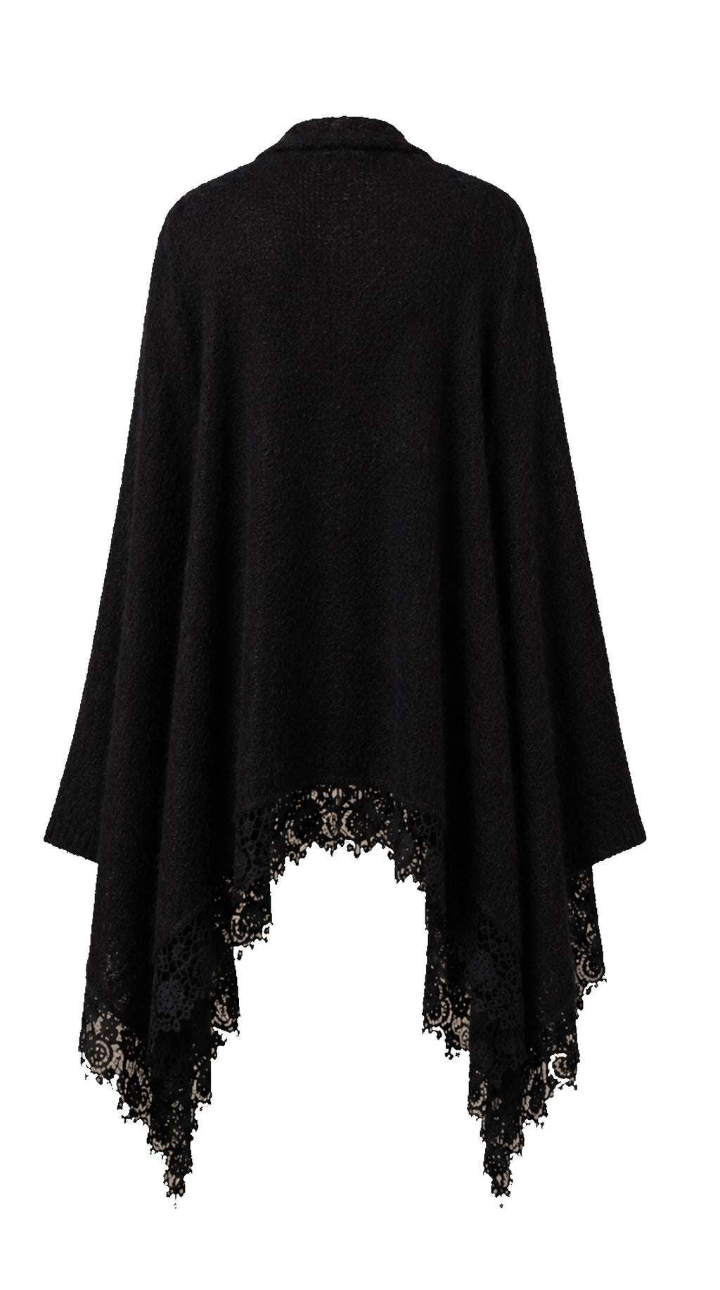 Maxi Baby Alpaca Open Jacket with Lace DIANA — PRE-ORDER — PZ051 DIANA