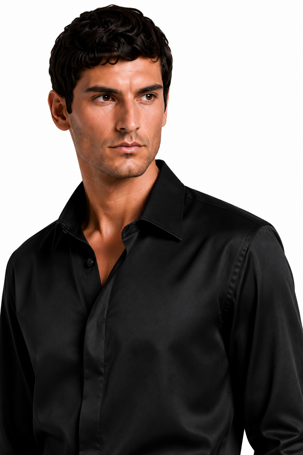 Camicia in Raso ACHILLE-BK — PRE-ORDER — PZ117 ACHILLE