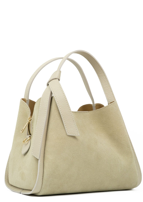 Borsa in Pelle Scamosciata Made in Italy con Tracolla – ZS-2507