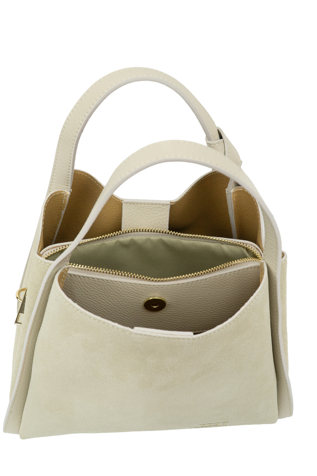 Borsa in Pelle Scamosciata Made in Italy con Tracolla – ZS-2507 – bottom view – ZEST by Philip Zepter