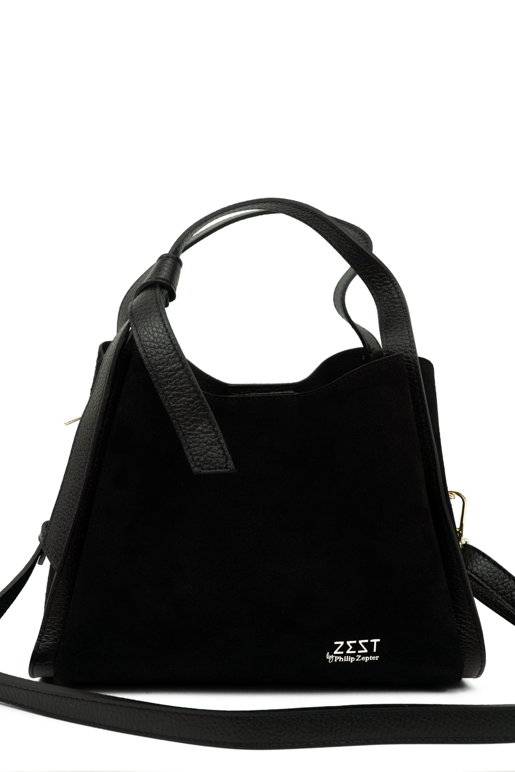 Borsa in Pelle Scamosciata Made in Italy con Tracolla – ZS-2507 – side view – ZEST by Philip Zepter