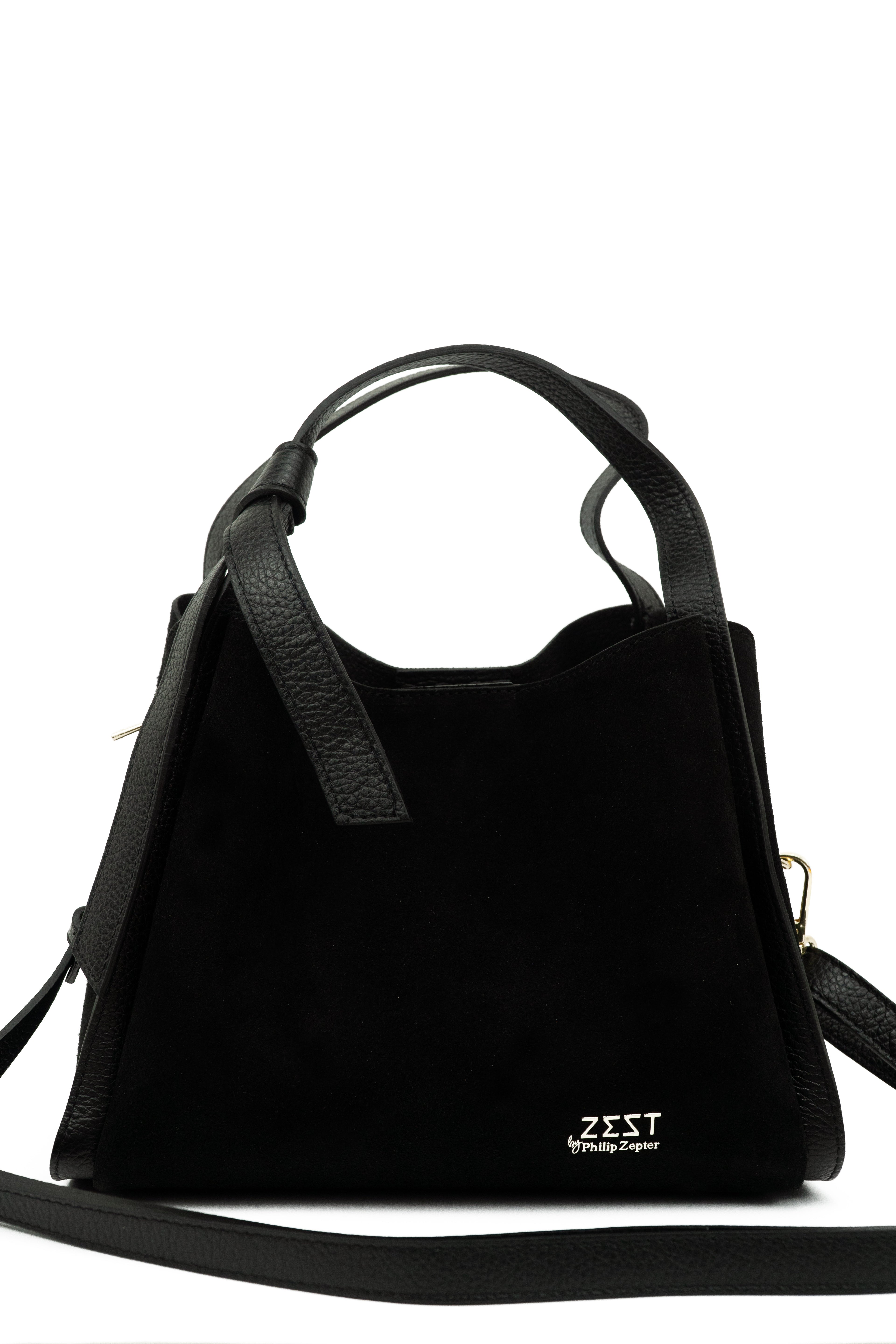 Borsa in Pelle Scamosciata Made in Italy con Tracolla – ZS-2507 – side view – ZEST by Philip Zepter