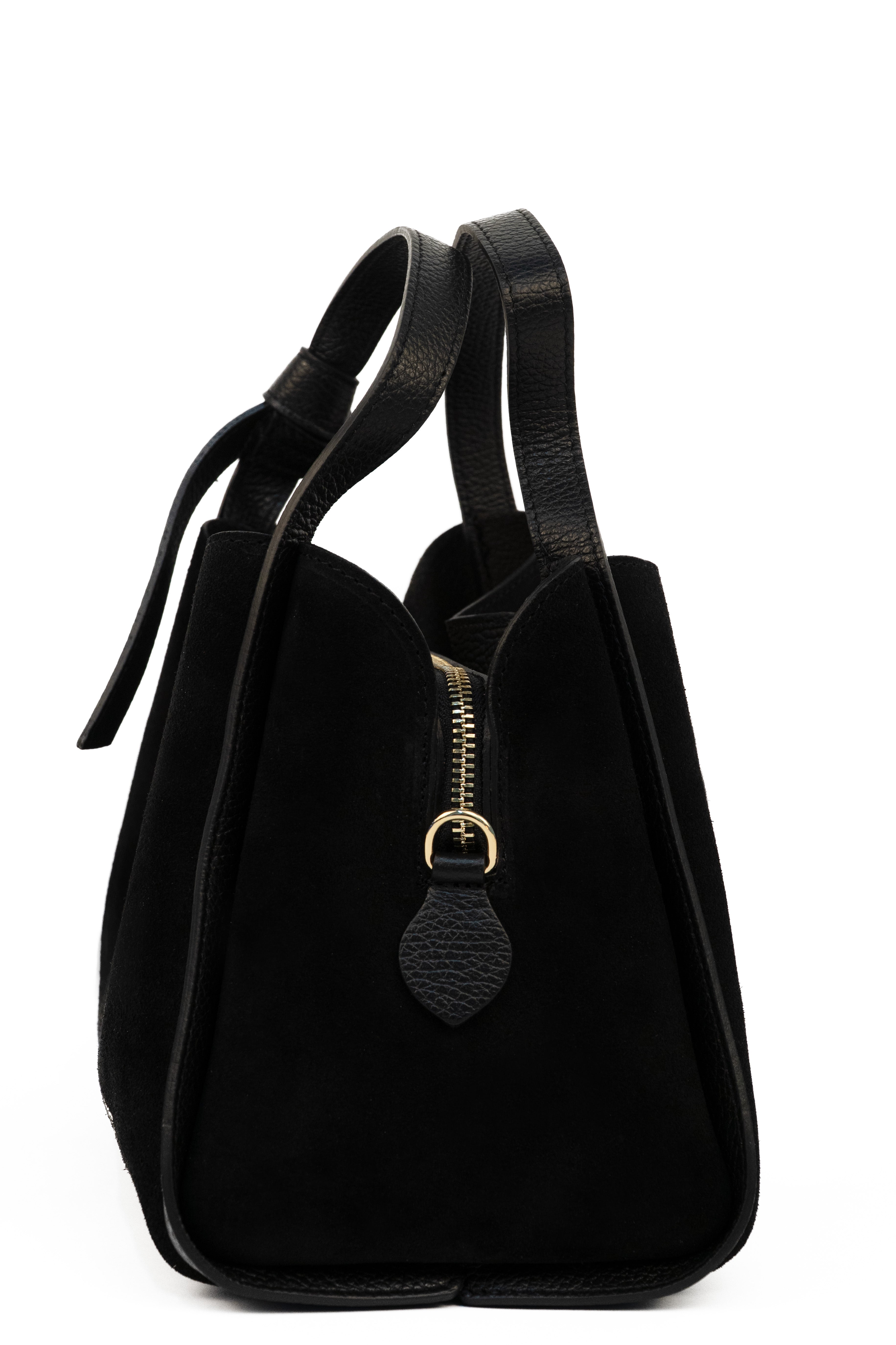 Borsa in Pelle Scamosciata Made in Italy con Tracolla – ZS-2507 – back view – ZEST by Philip Zepter