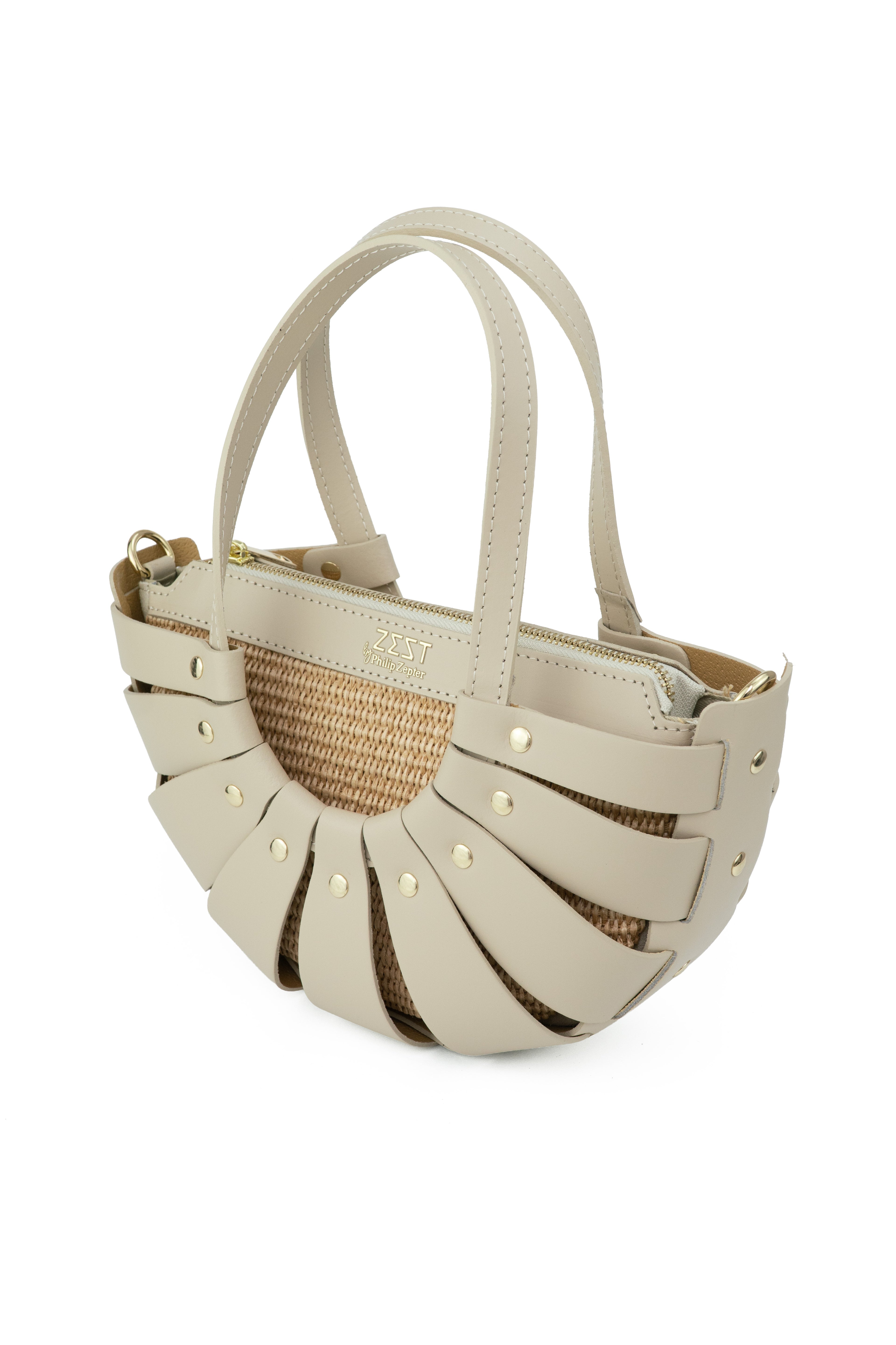 Leather & Straw Statement Bag – ZS-2528