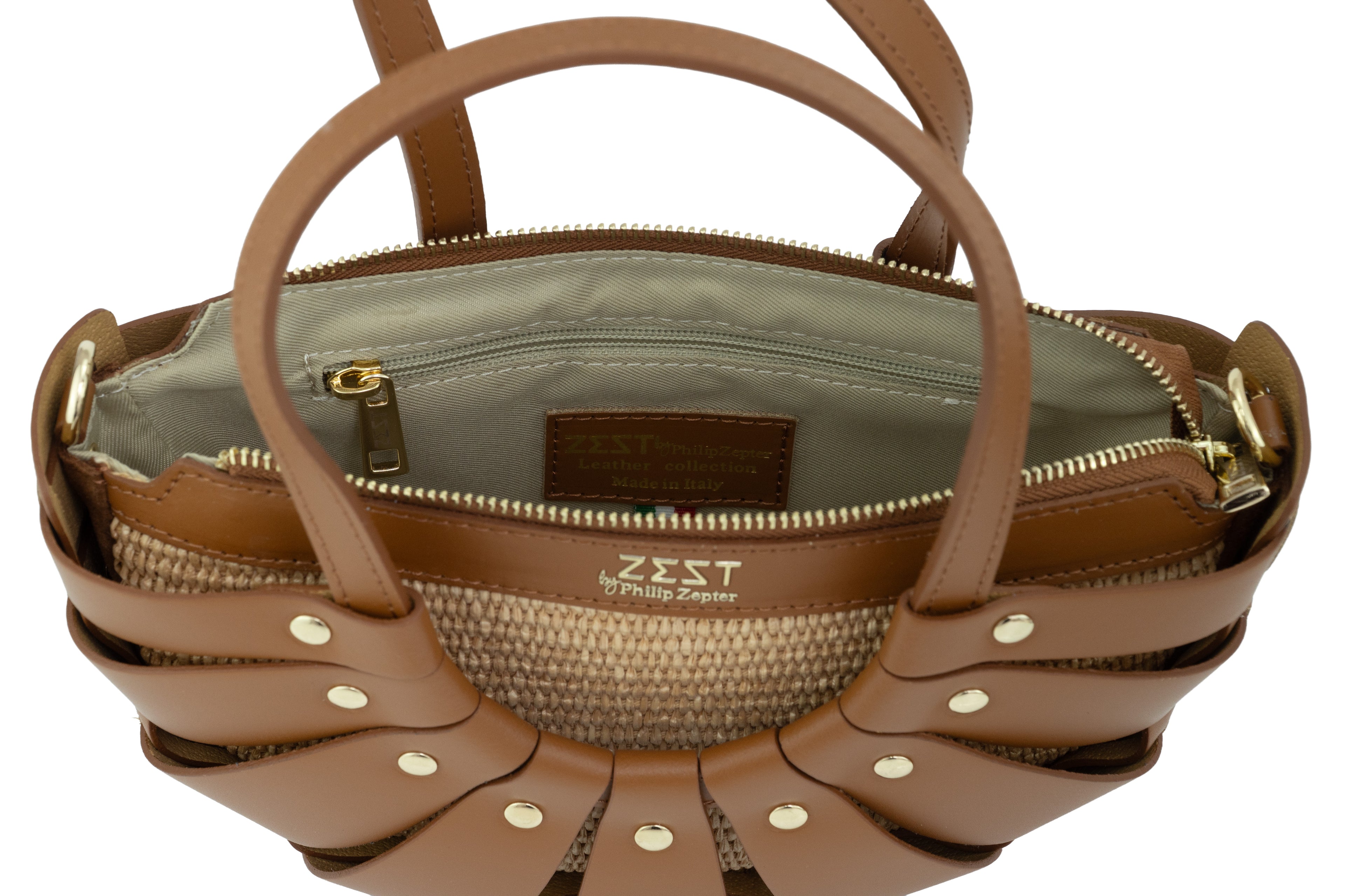 Leather & Straw Statement Bag – ZS-2528