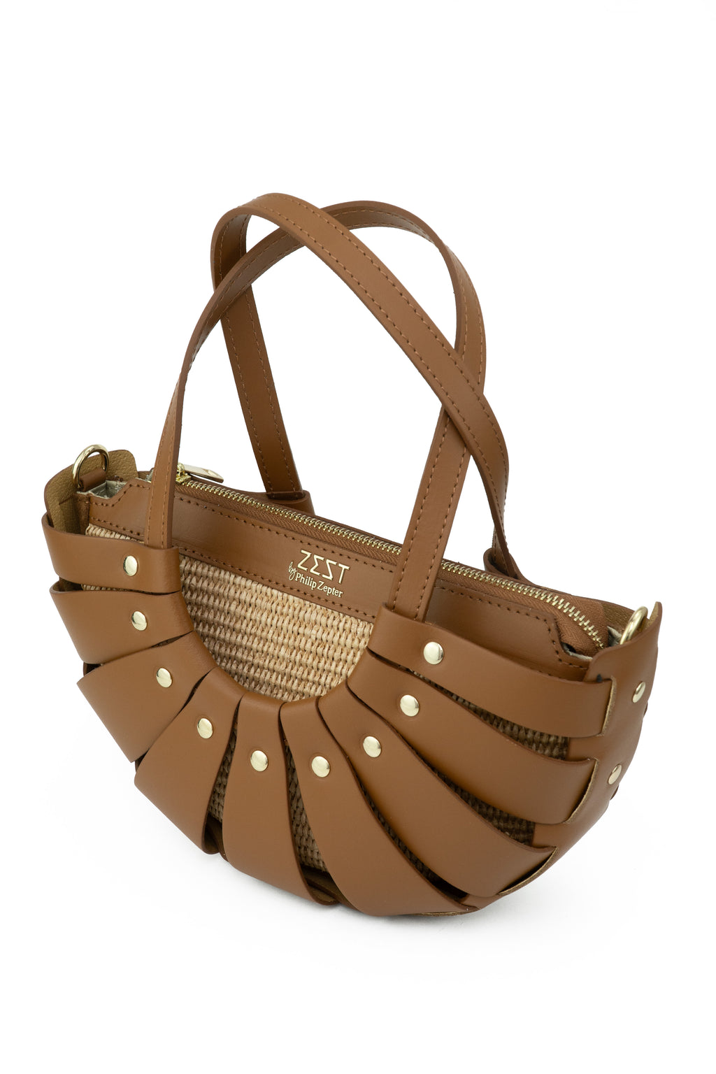 Leather & Straw Statement Bag – ZS-2528