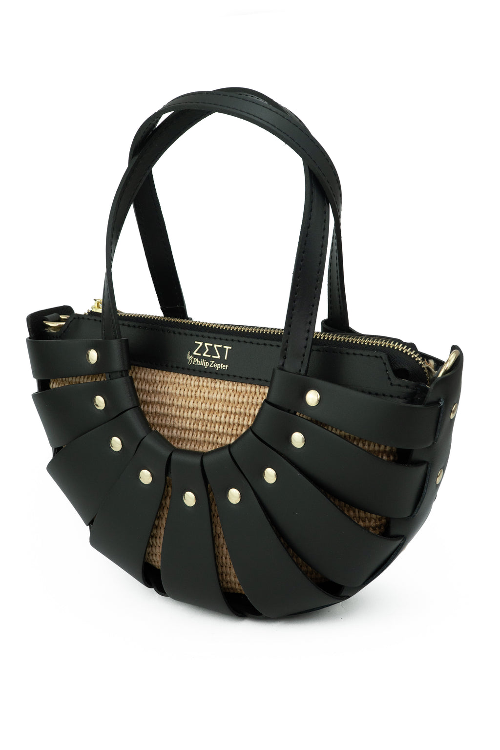 Leather & Straw Statement Bag – ZS-2528