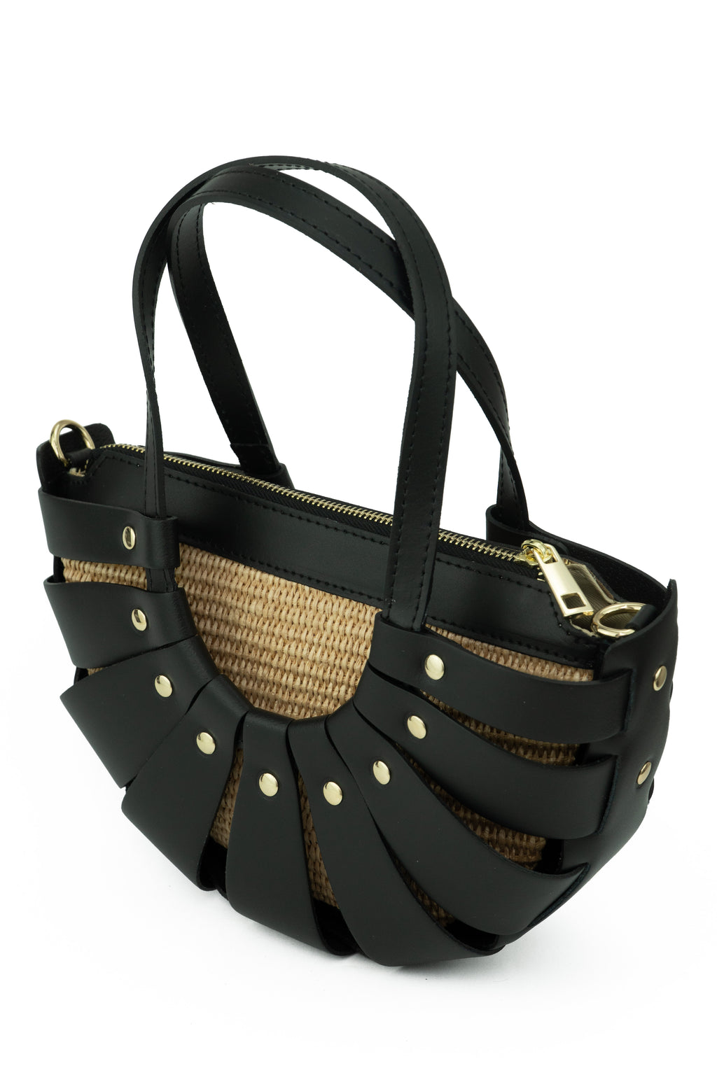 Leather & Straw Statement Bag – ZS-2528