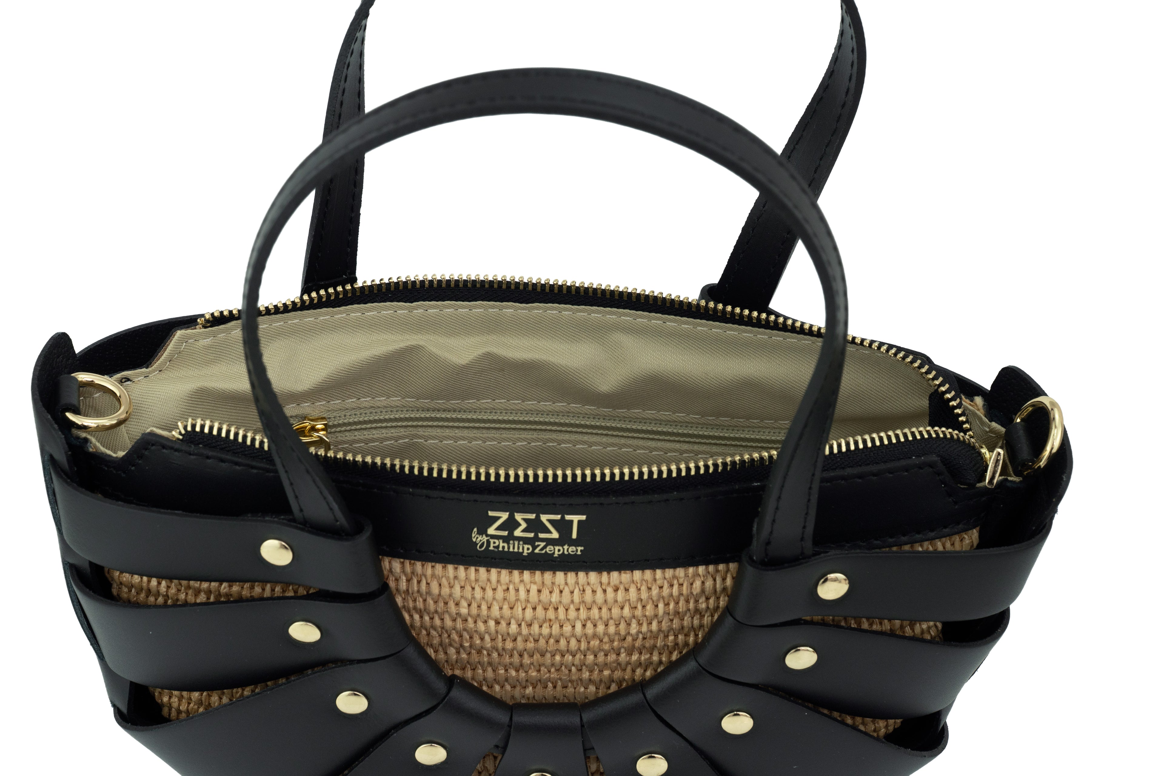 Leather & Straw Statement Bag – ZS-2528