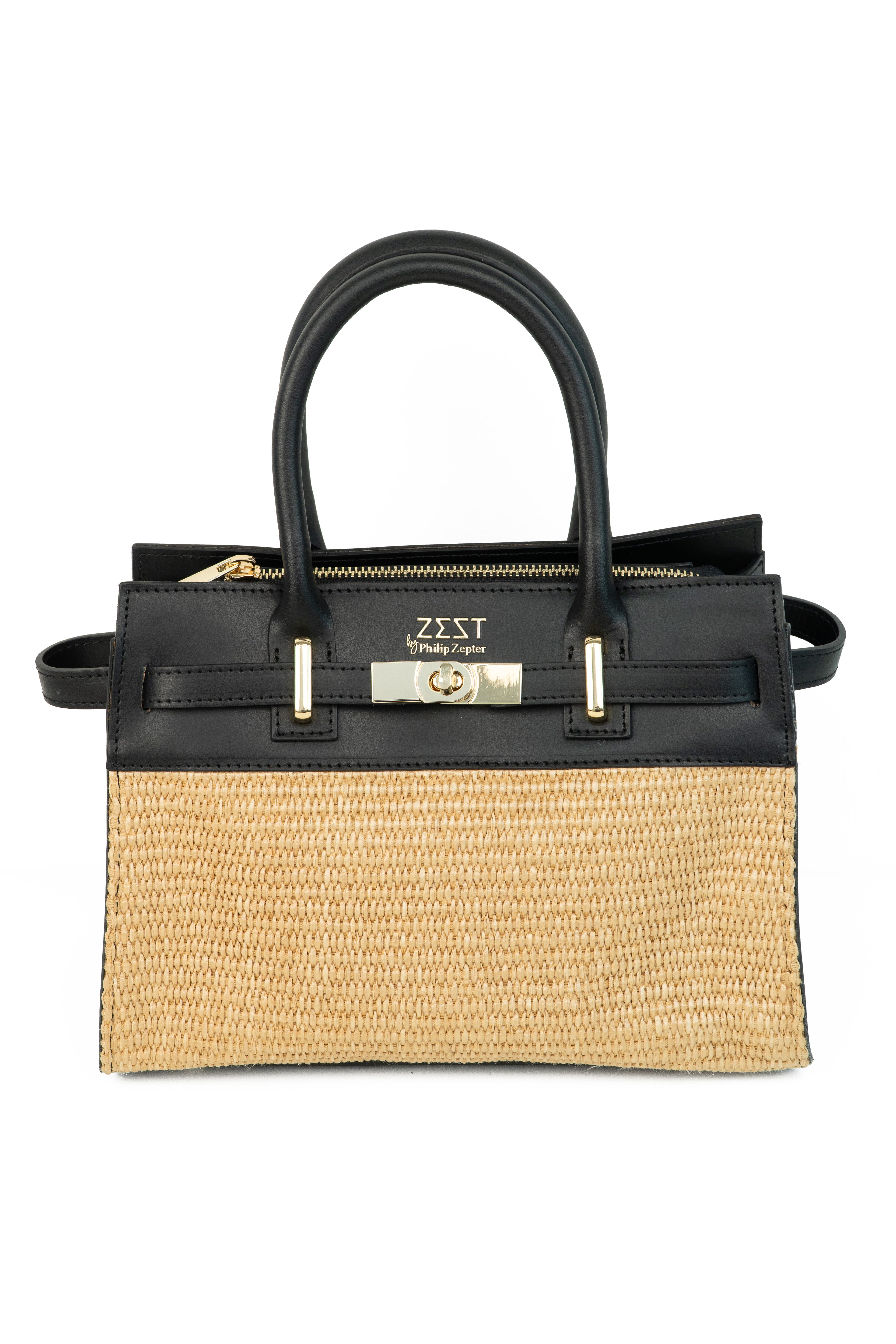 Borsa Luxury in Pelle e Paglia - ZS-2529 – lifestyle view – ZEST by Philip Zepter