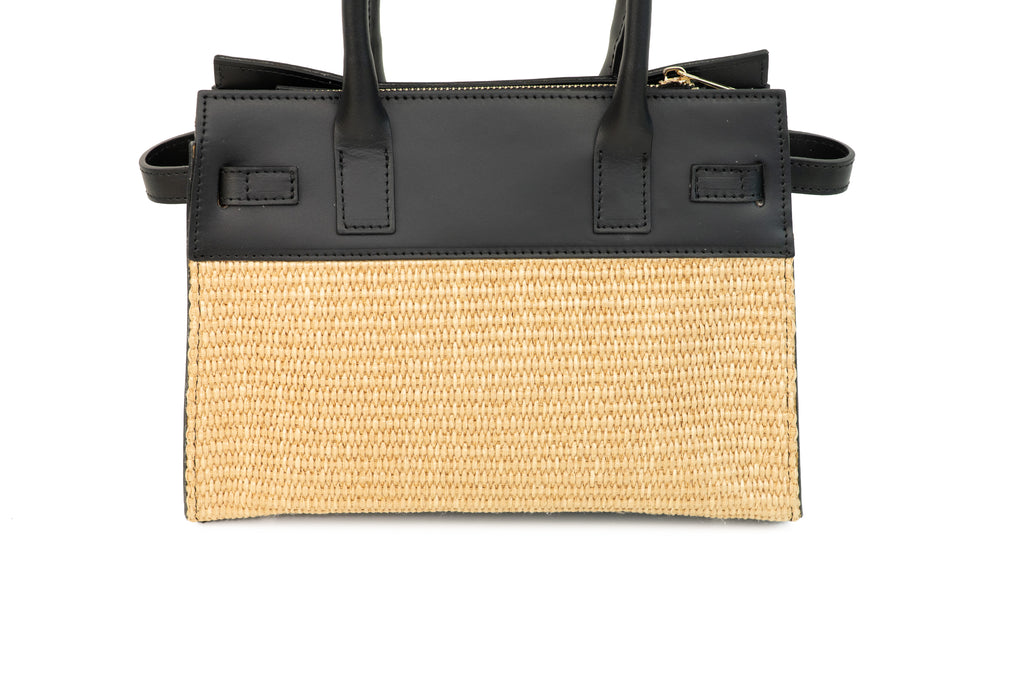Borsa Luxury in Pelle e Paglia - ZS-2529 – alternate angle – ZEST by Philip Zepter