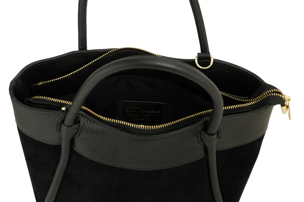Tote Bag in Pelle e Camoscio - ZS-2540 – bottom view – ZEST by Philip Zepter