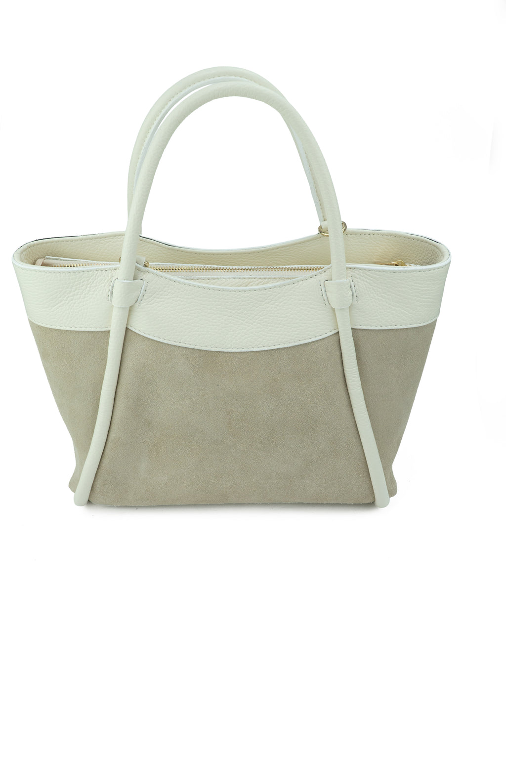 Tote Bag in Pelle e Camoscio - ZS-2540 – pocket detail – ZEST by Philip Zepter