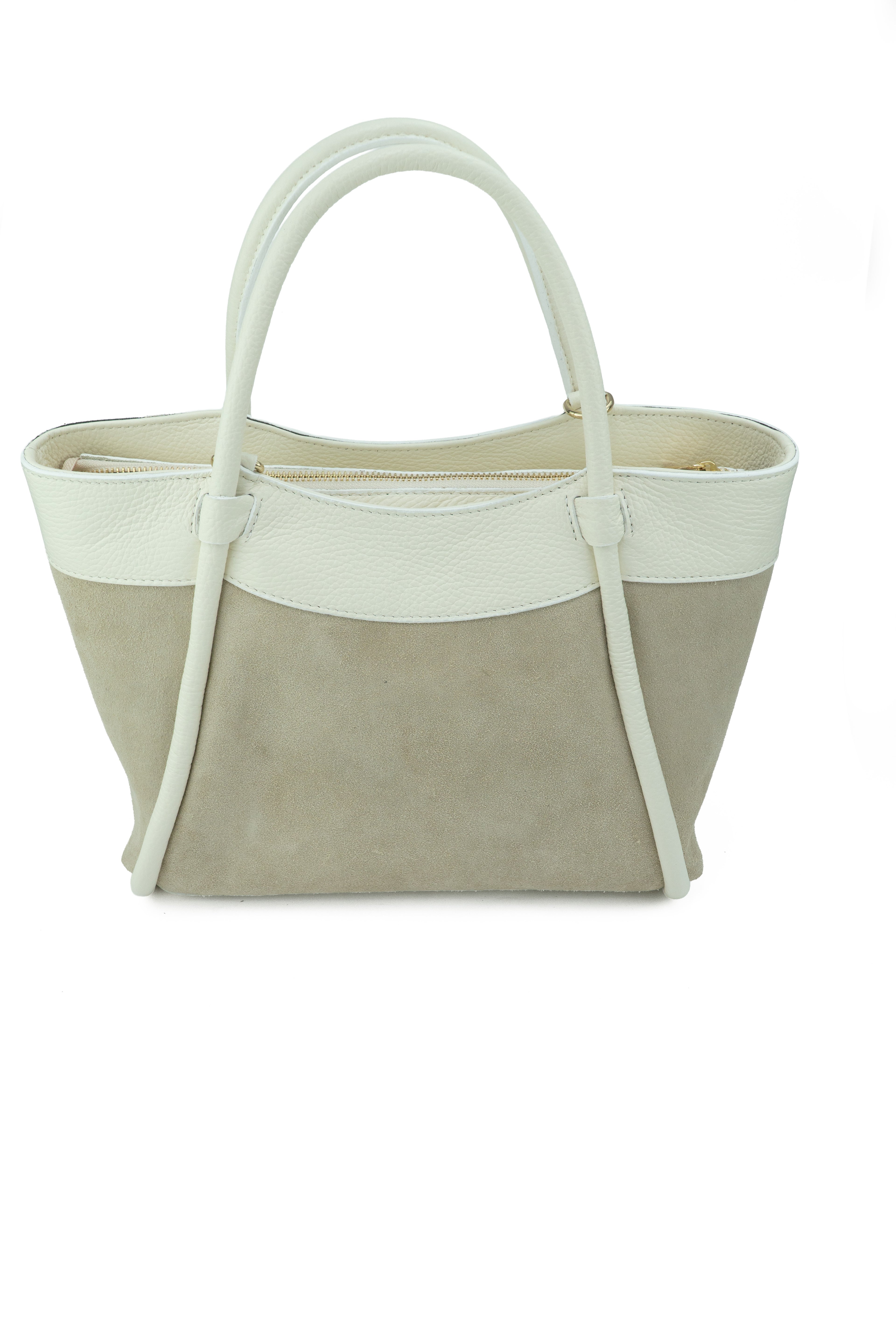 Tote Bag in Pelle e Camoscio - ZS-2540 – pocket detail – ZEST by Philip Zepter