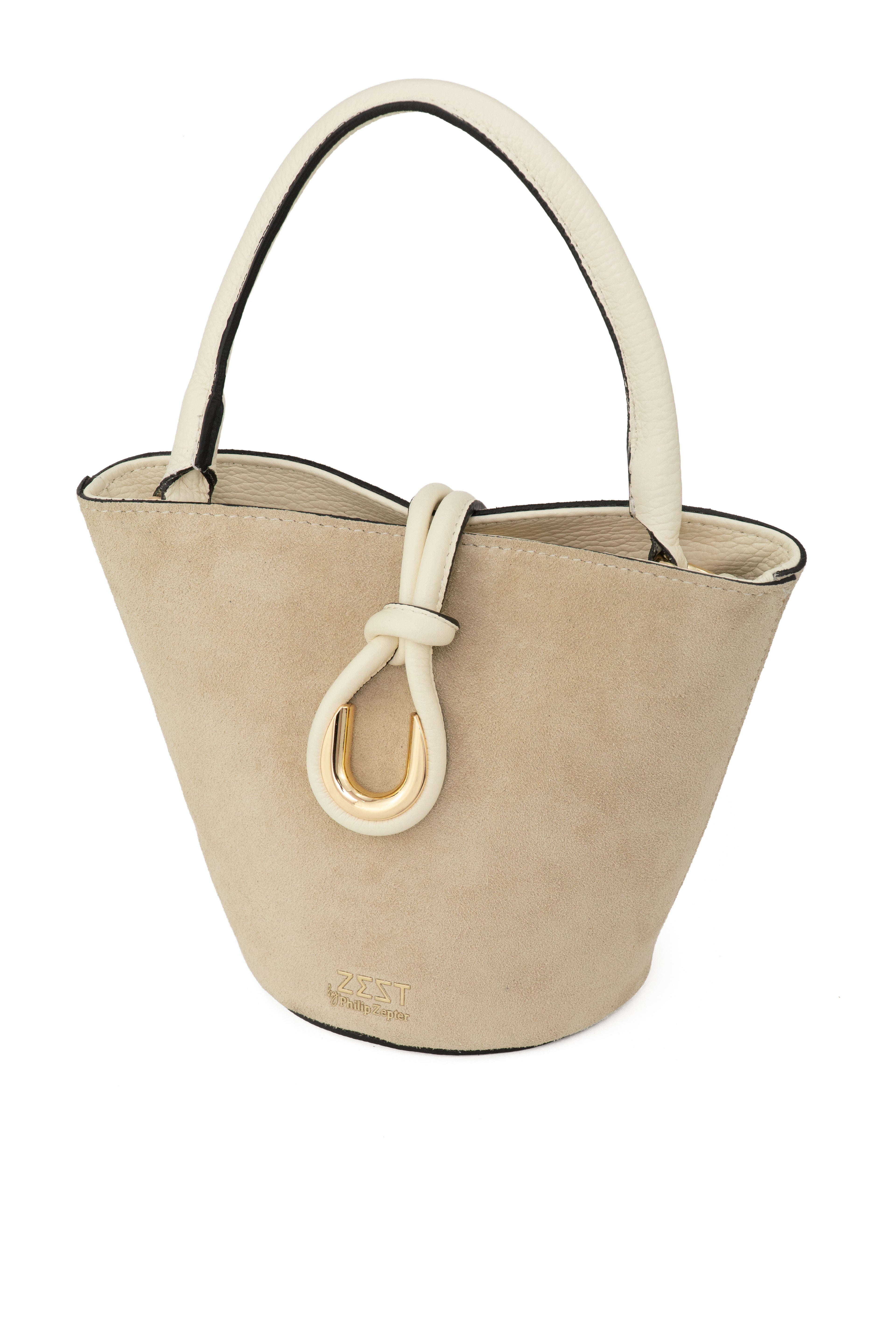 Borsa Bucket in Camoscio - ZS-2541 – closure detail – ZEST by Philip Zepter