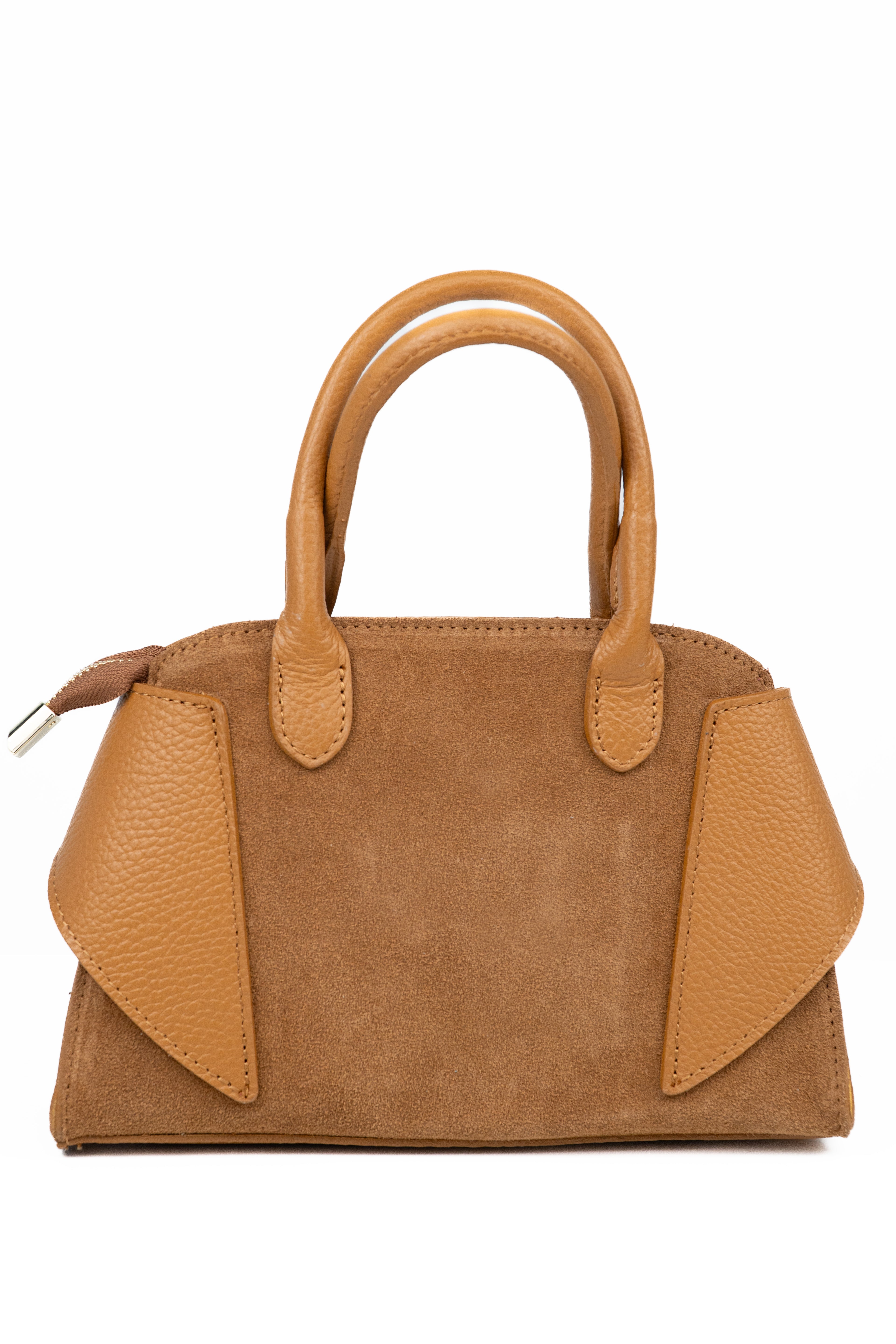 Leather & Suede Mini Satchel – ZS-2542