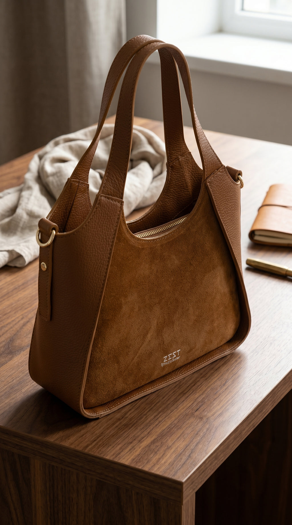 Shoulder Bag and Crossbody Bag ZS-2501 – front view on neutral background – ZEST by Philip Zepter