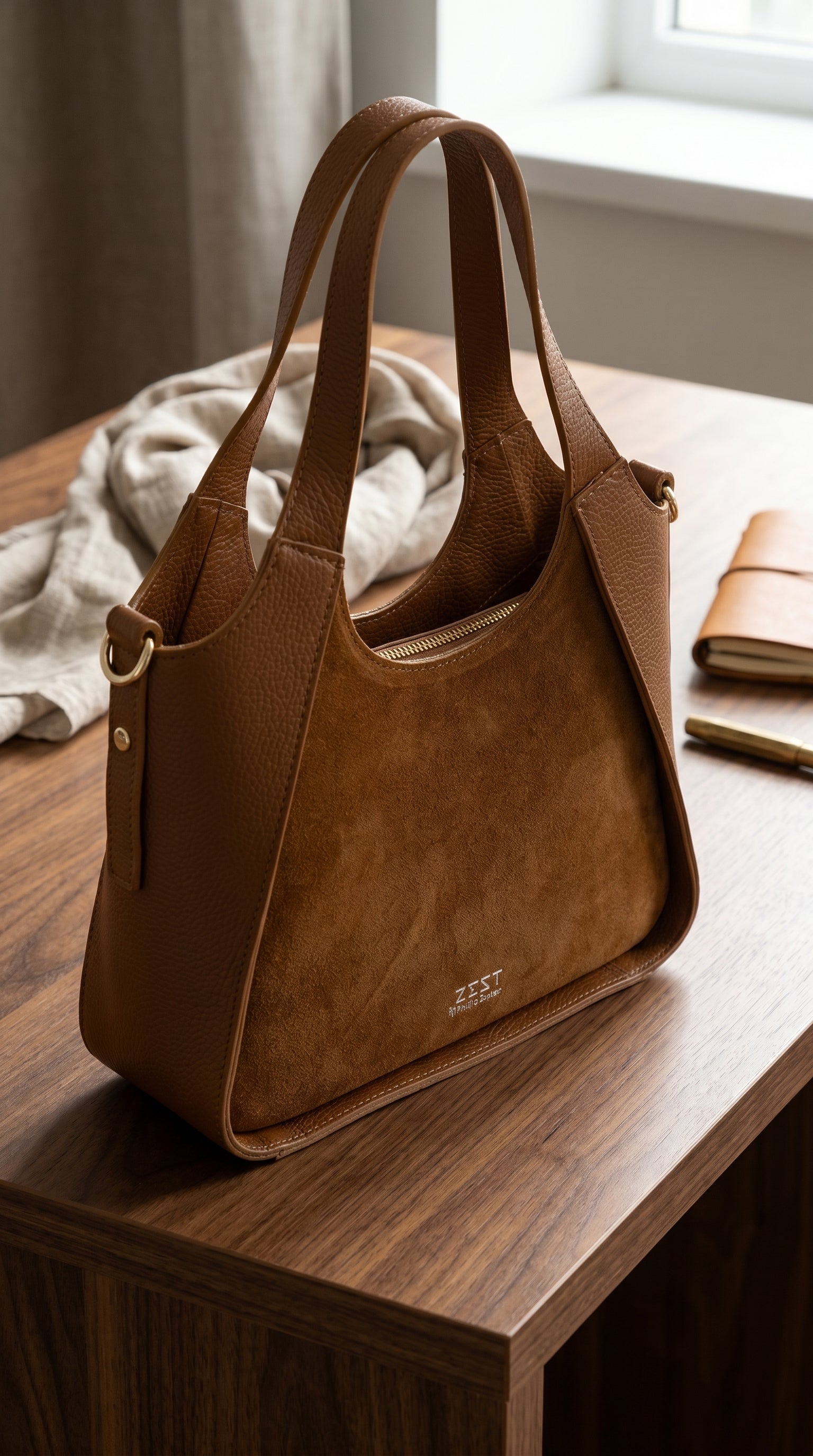 Shoulder Bag and Crossbody Bag ZS-2501 – front view on neutral background – ZEST by Philip Zepter