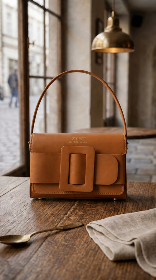 Borsa a Mano con Fibbia - ZS-2524 – front view on neutral background – ZEST by Philip Zepter