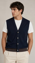 Pure Wool Vest — PRE-ORDER – front view – Philip Zepter luxury knitwear