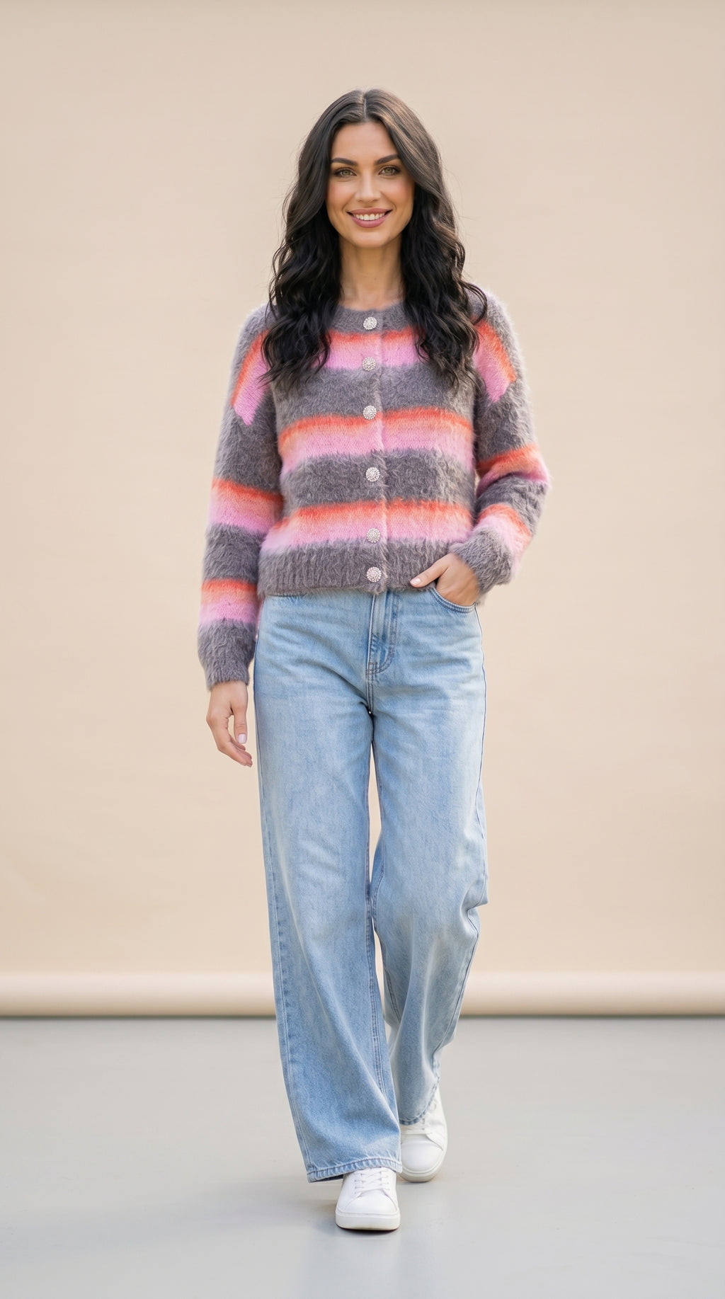 Cardigan Cropped Nuvola — PRE-ORDER – front view – Philip Zepter luxury knitwear