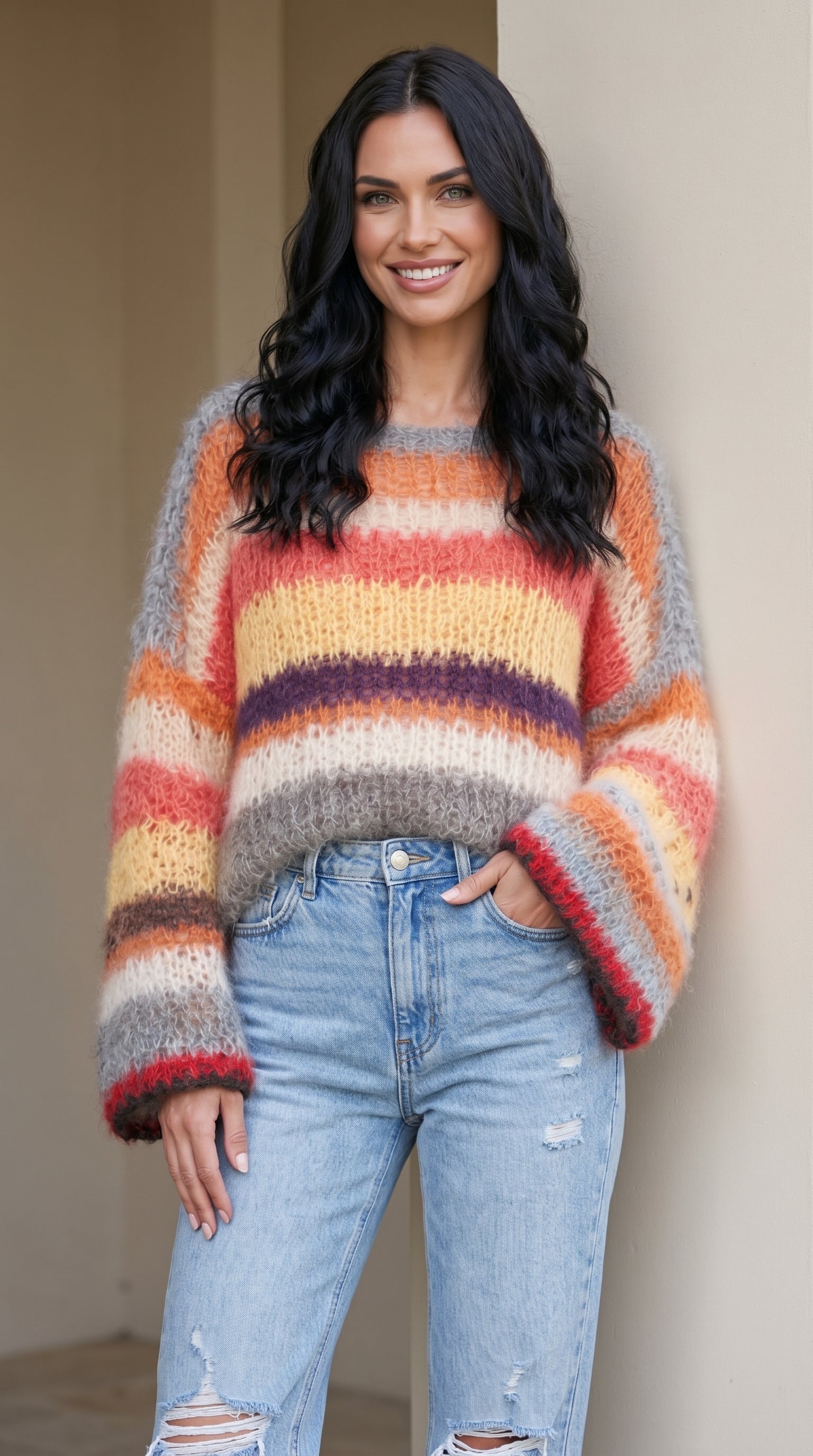Pullover Aurora — PRE-ORDER – front view – Philip Zepter luxury knitwear