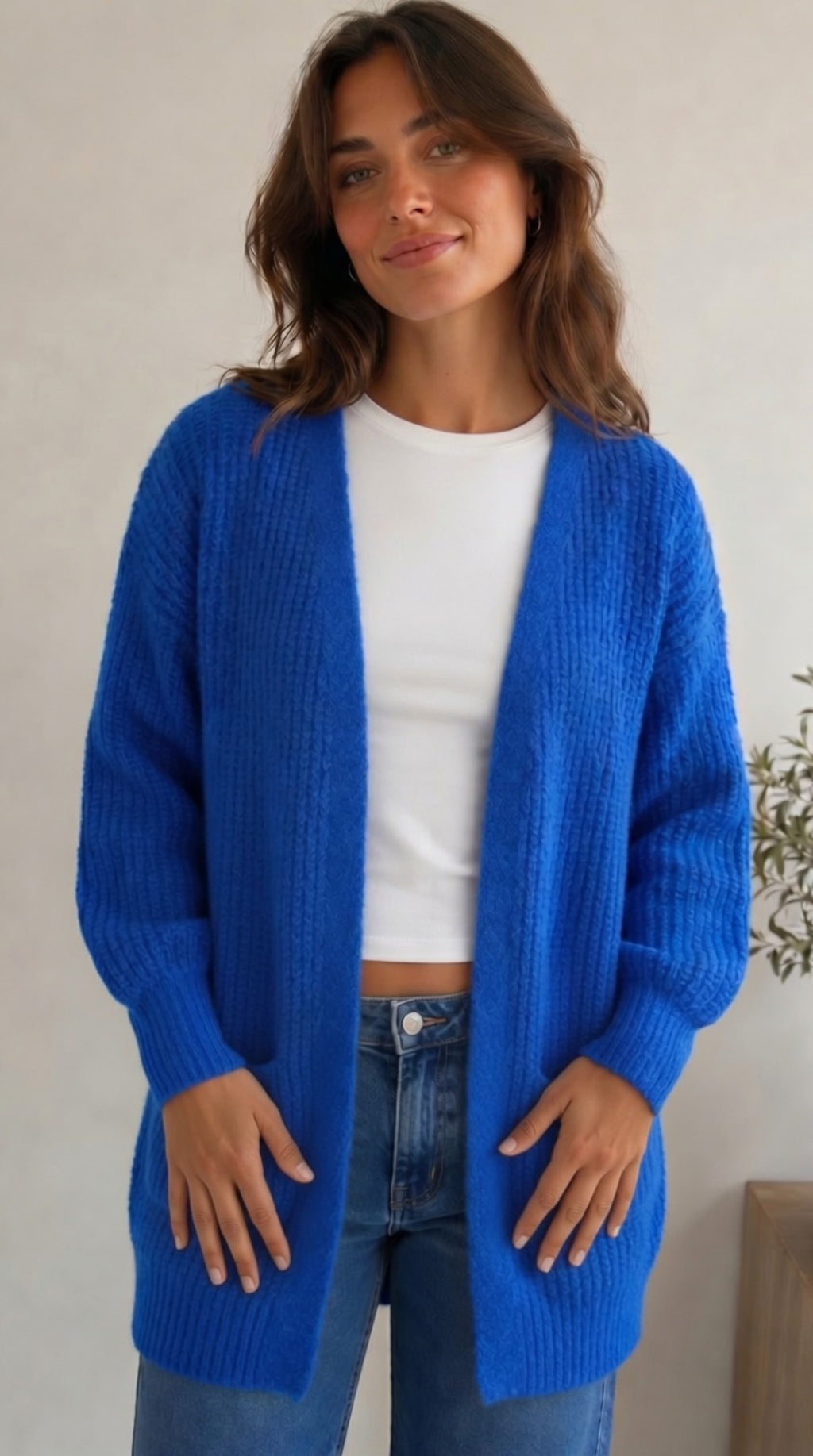 Cardigan Lungo Baby Alpaca Extrafine – front view – Philip Zepter luxury knitwear